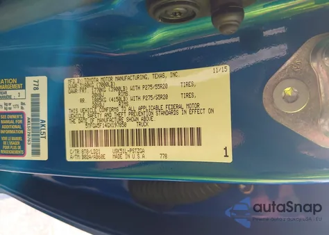 2016 Toyota Tundra 1794 5.7L V8 из США, поврежденный, VIN 5TFGW5F14GX197850